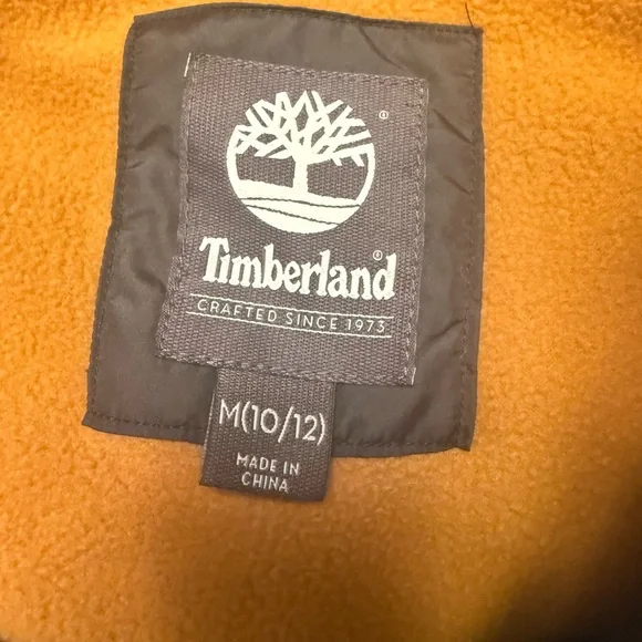 Timberland Kids Black and Gold Hooded Puffer Jacket - Picture 8 of 10